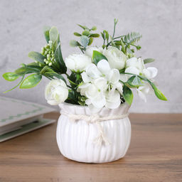 Цветочная композиция Букет гортензии 17 см / 6096W/NW713 / (Желтый) - Галеонтрейд фото 3