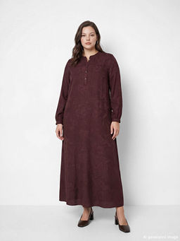 Hakim Yaka F?rf?rl? Desenli Elbise