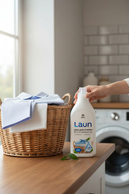 LAUN гель для стирки 2в1 с пятновыводителем концентрат фл.1700мл фото 3