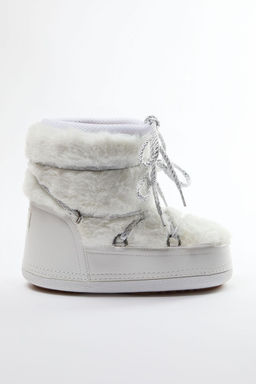 Trendyolmilla Shoes Siyah Kurklu Bagc?kl? Pelus Kad?n Kar Bot TAKAW25BO00050  фото 9