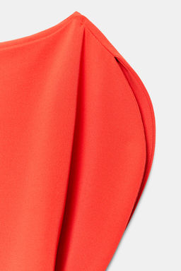 VESTIDO MIDI VOLUMEN / Naranja - Zara фото 12