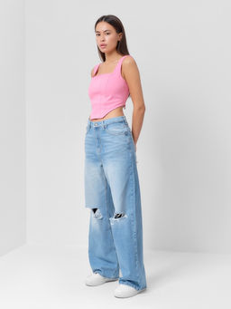 Джинсы женские палаццо MIST: Denim, размер (25) 40-42, голубые