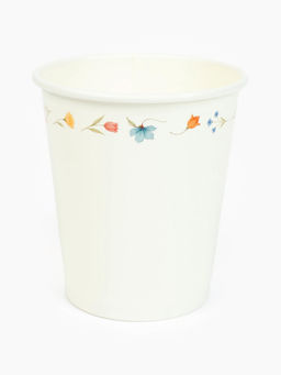 Цена за 10 шт. Стакан одноразовый бумажный «Керамика с цветами», белый, 250 мл