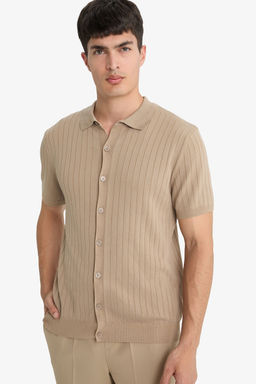 Standart Fit Polo Yaka Triko K_sa Kollu Ti__rt