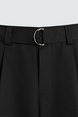 BELTED WIDE-LEG BERMUDA SHORTS - Zara фото 17