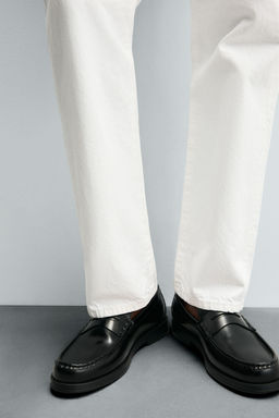 LEATHER PENNY LOAFERS - Zara фото 4
