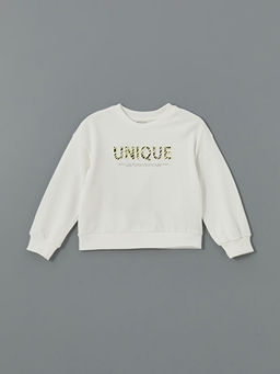 Bisiklet Yaka K?z ?ocuk Sweatshirt