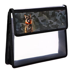 Папка для тетрадей, А5, пластиковая, 23×19×5 см «Камуфляж»