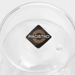 Стакан с двойными стенками Magistro «Поль. Дуо», 400 мл, 8.5×15 см, стекло, прозрачный