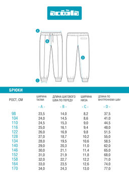 ACOOLA / Брюки детские для мальчиков Jozka холодный синий фото 5