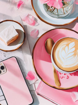 Пакет подарочный ламинированный, «Идеальный завтрак», розовый, 18×22.3×10 см