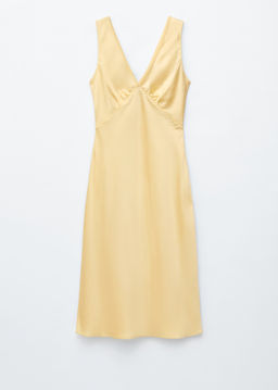 Vestido midi lencero con escote en pico - H&m фото 2
