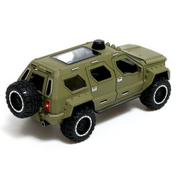 Джип металлический Армия, 1:24, открываются двери, капот, багажник, инерция, цвет зелёный - Автоград фото 3
