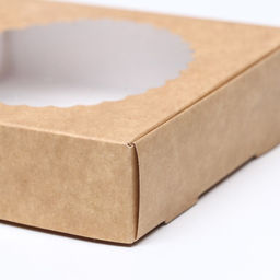 Цена за 3 шт. Коробка сборная, крафт, с окном, 11.5×11.5×3 см