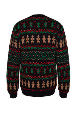 Lacivert Regular Fit Christmas Triko Kazak TMNAW24HI00009