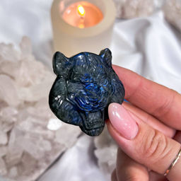 Фигурка резная "Тигр" из Лабрадора