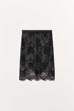 CONTRAST SEQUIN LACE SKIRT - Zara фото 2