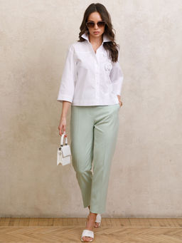 Блузка с декоративными цветами - Stilla фото 2