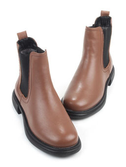 01-XKL21-137R BROWN Ботинки демисезонные женские (натуральная кожа, байка)