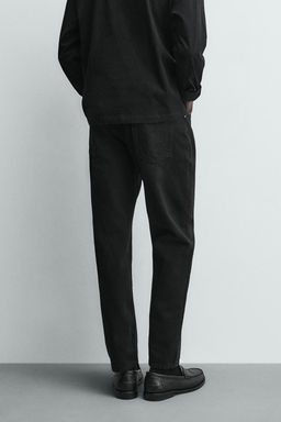 JEANS SLIM TAPERED FIT / Negro - Zara фото 12