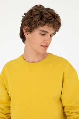 Мужской желтый базовый свитшот Неожиданная скидка в корзине - U.s. polo assn фото 2