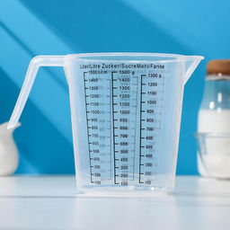 Стакан мерный Доляна, 1.5 л, пластик, прозрачный