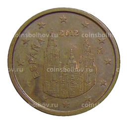 Монета 2 евроцента 2012 года Испания