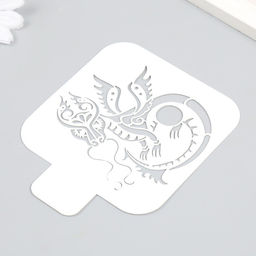 Цена за 2 шт. Пластиковый трафарет для творчества «Дракон», шаблон, 9×9 см