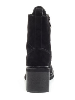 04-SE21W-2B BLACK Ботинки зимние женские (натуральная замша, натуральный мех)