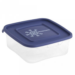 Контейнер для замораживание продуктов "Морозко" 0,7л, 14х14х5,5см , квадратный, пластмассовый (Россия)