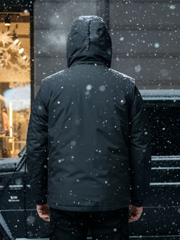 Куртка - жилетка трансформер с подогревом 2 в 1 мужская зимняя черного цвета 6668Ch - Mtforce фото 40