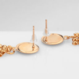 Серьги висячие Прямоугольник диско, цвет чёрно-золотистый, 8см - Queen fair фото 3