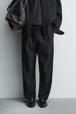 PANTAL?N RELAXED FIT RELIEVE / Gris oscuro - Zara фото 2