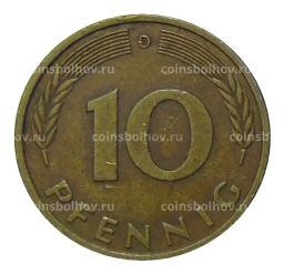 Монета 10 пфеннигов 1979 года D Германия
