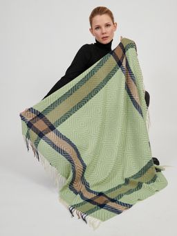 Большой  платок в стиле арт-деко в составе шерсть - Tantino фото 2