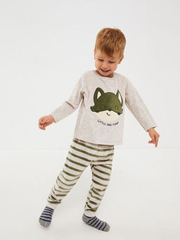 Bisiklet Yaka Uzun Kollu Erkek Bebek Pijama Tak?m?