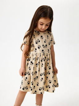 ACOOLA / Платье детское для девочек Marka бежевый принт фото 7