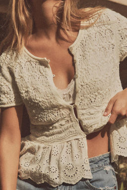 ROMANTIC KNIT TOP WITH TRIMS - Zara фото 3