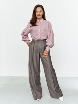 Блузка женская дл. рук. T-lab TL-B-006P-0275-розовый клетка  фото 6