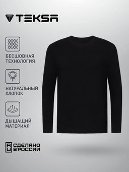 TEKSA MLS 001 Лонгслив мужской black