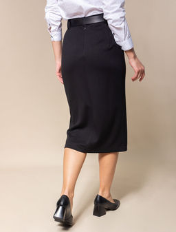 Юбка Vilatte D46.040 карандаш из джерси чёрный  фото 4