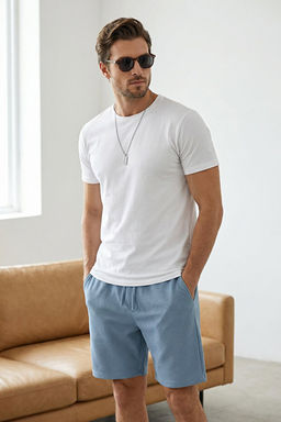 Mavi Regular/Normal Kesim Dokulu Basic _ort & Bermuda TMNSS25SR00022
