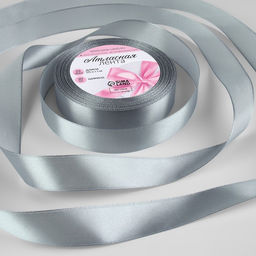 Лента атласная, 20 мм, 23±1 м, серая №59