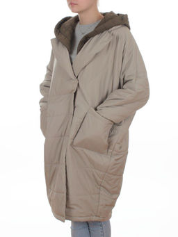 8030 DK. BEIGE Куртка демисезонная женская (100 гр. холлофайбер)