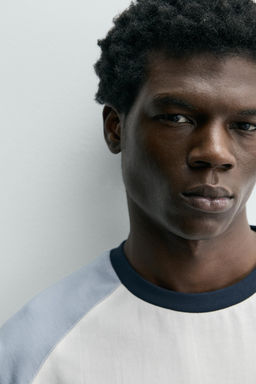 CAMISETA REGULAR FIT COLOR BLOCK / Crudo - Zara фото 5