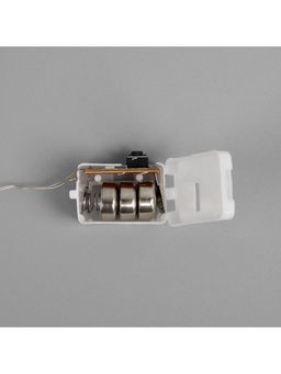 Гирлянда «Нить» 1 м роса, IP20, серебристая нить, 10 LED, 3 режима, батарейка AG13×3 (в комплекте), свечение тёплое белое