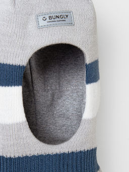 Шлем демисезонный из смесовой шерсти Колор блок Жемчуг - Bungly фото 3