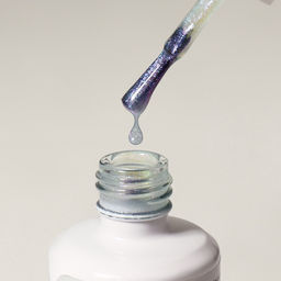 Топ для ногтей Русалка, с блёстками, 15 мл, LED/UV, фиолетовый, голубой - Qf фото 5