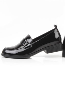 03-DHL255-1 BLACK Лоферы женские (натуральная кожа)