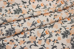 Штапель Капуцин цв.персиковый, ш.1.45м, вискоза-100%, 100гр/м.кв - Купава фото 14